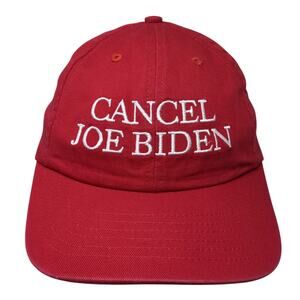Cancel Joe Biden Snapback Cap Red One Size Adjustable Embroidered Classic Caps